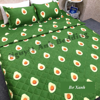 🐬 Chăn hè thu Nguyệt Ánh Bedding trần bông 3 lớp,🐬mền văn phòng poly cotton tiện lợi - kt 1m7x2m - Bơ Xanh, Gấu,..