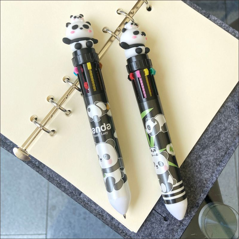 BÚT BI NHIỀU NGÒI GẤU TRÚC PANDA, 10 MÀU ĐA NĂNG
