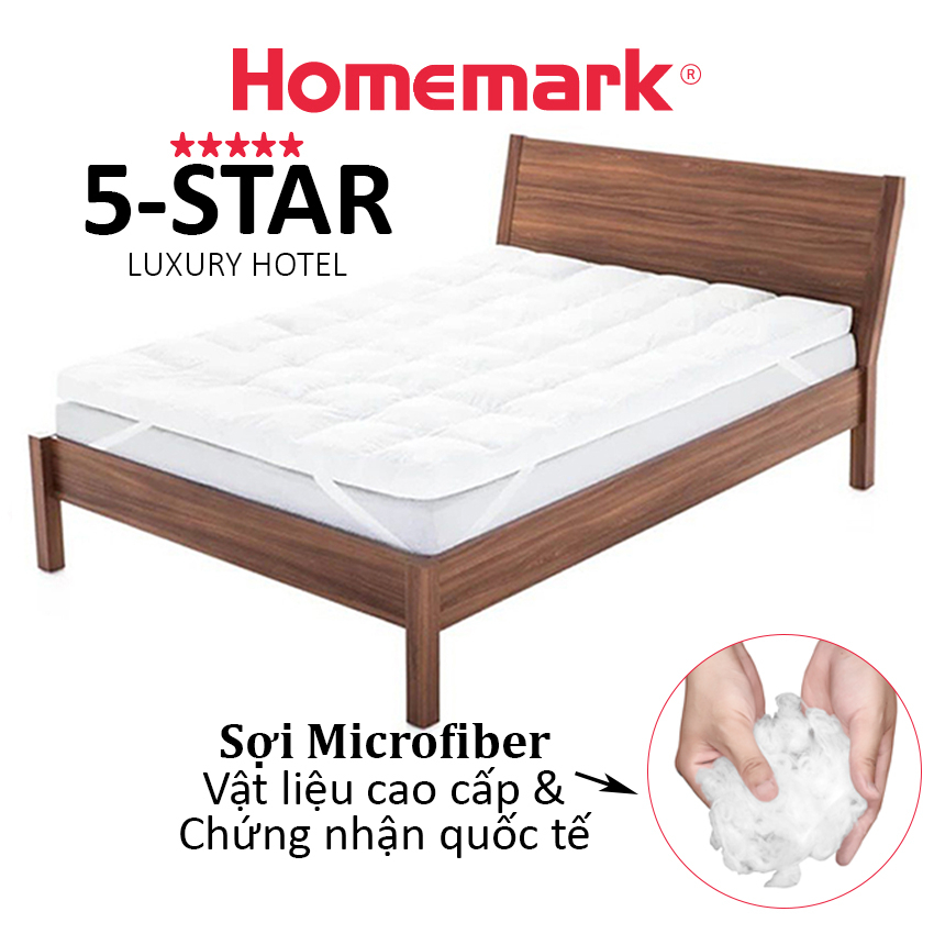 Topper nệm khách sạn cao cấp microfiber kháng khuẩn Hanvico by Homemark tiêu chuẩn chất lượng 5 sao