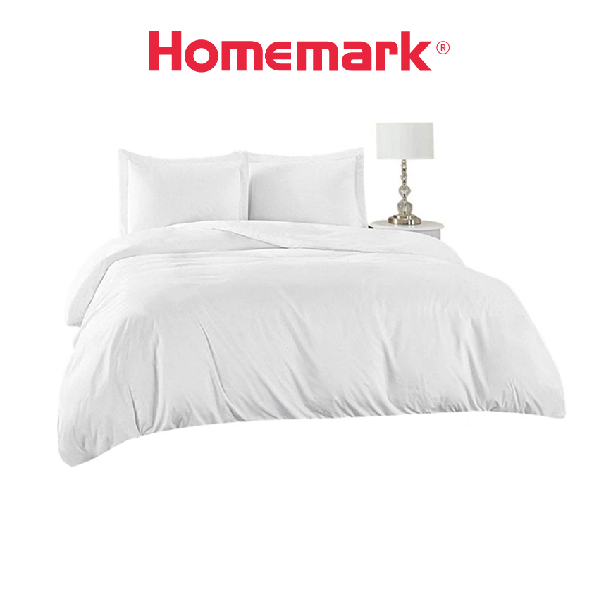 Vỏ chăn khách sạn Hanvico by Homemark chất liệu cotton cao cấp dày dặn màu trắng chuẩn 5 sao