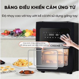 Nồi chiên không dầu 12 Lít Creen - Lò nướng đối lưu 360 - AG86B - 1700W - chính hãng BH 12 tháng