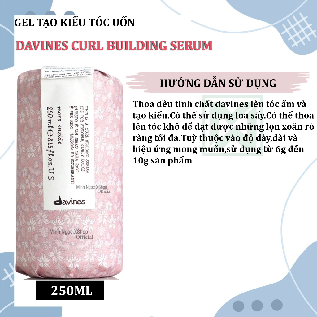 Gel tạo kiểu tóc uốn Davines Curl Building Serum 250ML