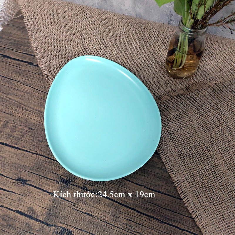 Dĩa ăn bằng Melamine cao cấp hình trứng siêu độc lạ