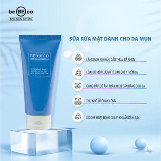 Sữa rửa mặt ngăn ngừa mụn giảm mụn, kiềm dầu thu nhỏ lỗ chân lông BEBECO l AC-T-Line Hàn Quốc 170ml