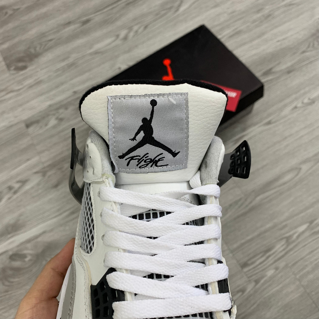 Giày Air Jodan 4 Low Military Black Rep 1:1, Giày Bóng Rổ JD4 Trắng Đen Full Box - NICE SNEAKER | Chất lượng siêu cấp.