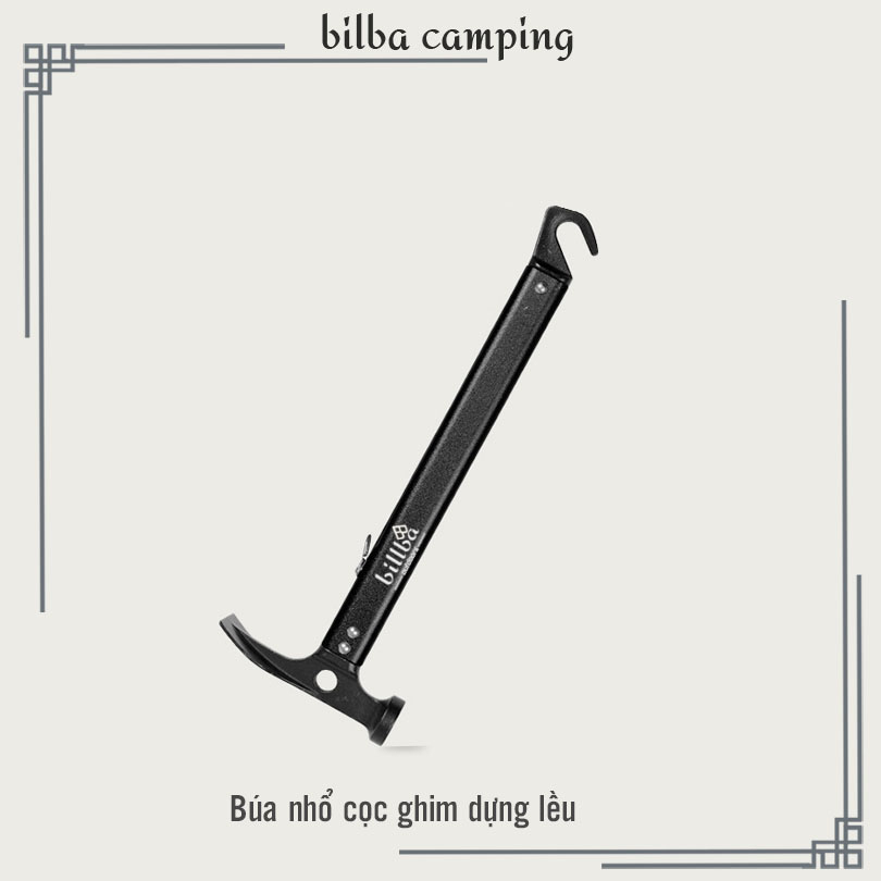 Búa hợp kim nhôm đa năng có xẻng móc dùng dựng lều đi đã ngoại cắm trại hay làm búa cứu sinh hoặc sinh tồn -BillbCamping