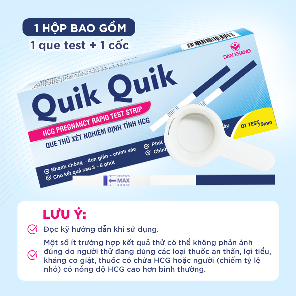 Que thử thai DK - Quik Quik Phát Hiện Thai Sớm Độ Chính Xác Cao 99%