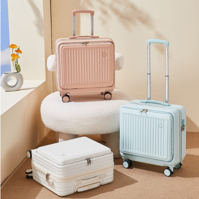 Vali xách tay 18 inch khóa 3 số bảo mật Vali size 18 dáng vuông bề mặt nhám chống trầy xước bibi shop