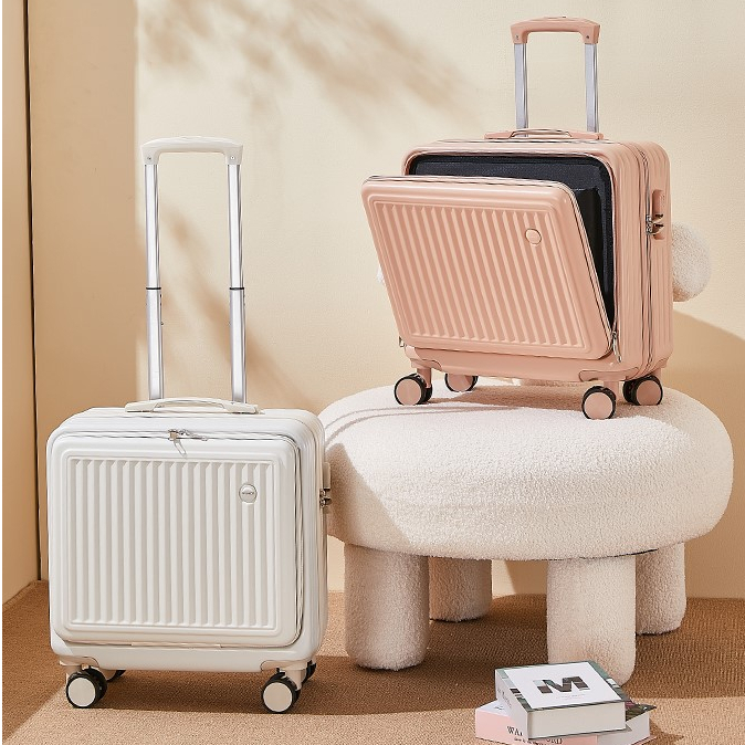 Vali xách tay 18 inch khóa 3 số bảo mật Vali size 18 dáng vuông bề mặt nhám chống trầy xước bibi shop