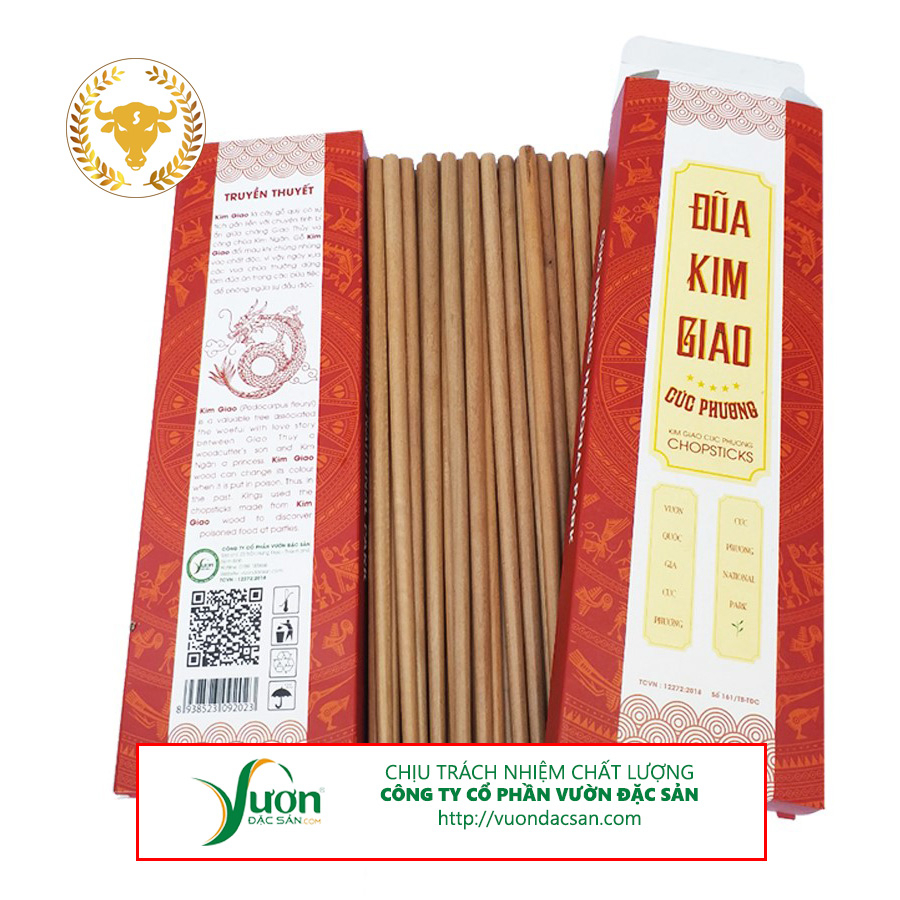 Hộp 20 đôi đũa gỗ quý Kim Giao Cao cấp, tặng thêm 4 đôi = 24 đôi, càng dùng càng đẹp