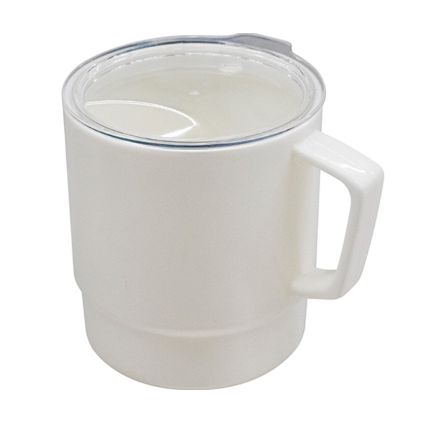CỐC NHỰA UỐNG NƯỚC CÓ NẮP ĐẬY KÈM LỖ CẮM ỐNG HÚT YAMADA (360ML) - HÀNG NỘI ĐỊA NHẬT