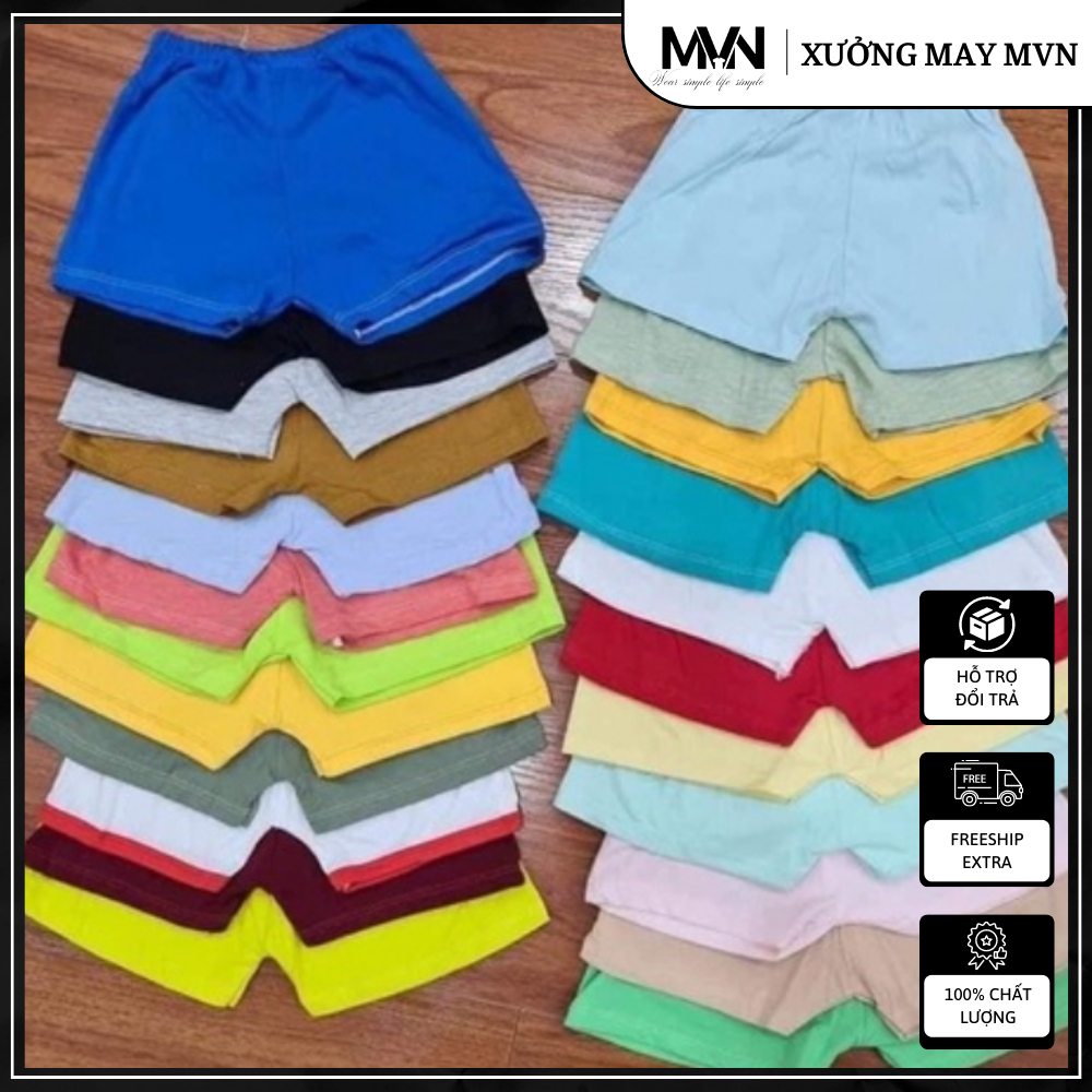 Quần Đùi Chục Cho Bé Trai Và Bé Gái Chất Thun Lạnh Mềm Mại Thông Hơi Thoáng Mát