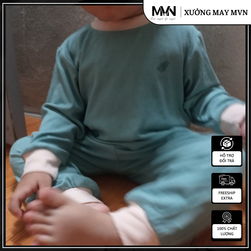 Bộ Cotton Tăm Lạnh Cho Bé - Bộ Đồ Trẻ Em Basic Đáng Yêu