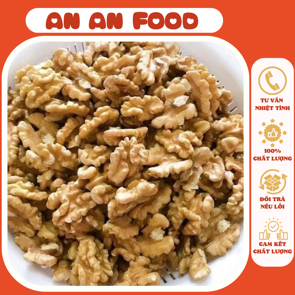 100G Nhân Óc Chó Vàng Sấy Chín Ăn Liền Nấu Sữa Giòn Thơm