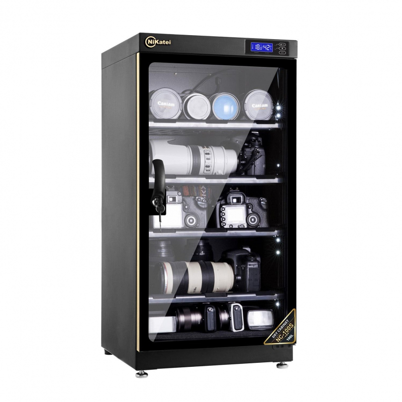 Tủ chống ẩm máy ảnh cao cấp NIKATEI NC-100S dung tích 100L - Hút ẩm cực nhanh - Bảo hành chính hãng 5 năm