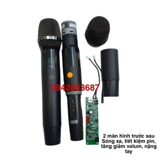 Micro uhf 2 màn hình chống hú cực đỉnh