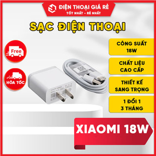 Củ, Cáp Sạc Nhanh Xiaomi 18W (Xiaomi 8/9/Redmi K20/20Pro/Redmi Note 7/7Pro/8/8Pro/9) - BH 1 đổi 1