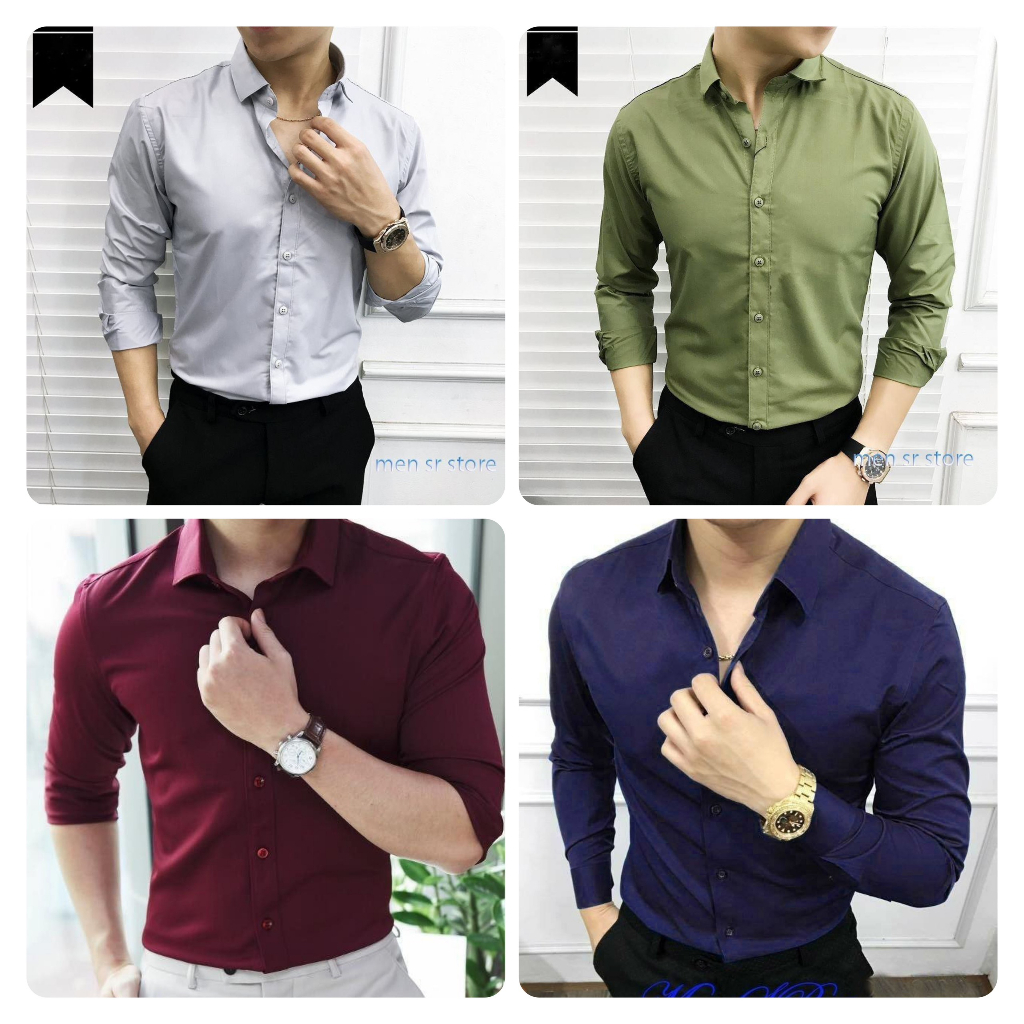 Sơ Mi Nam Dài Tay , Form ôm Trẻ Trung , Sang Trọng Lịch Sự