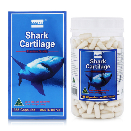 Viên uống hỗ trợ xương khớp Sụn Vi Cá Mập 750mg, Shark Cartilage Costar (365 viên), hàng Úc