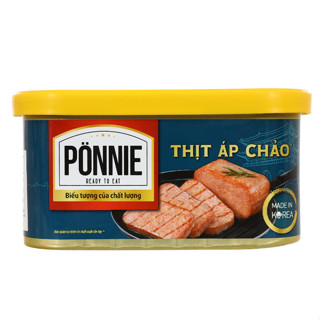 THỊT ÁP CHẢO NẠC VÂN HOA Ponnie [Korea] MASAN Canned Meat - DATE MỚI 2025