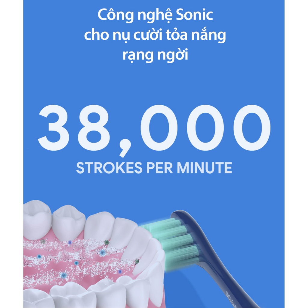 Bàn Chải Điện Oclean Flow 5 Chế Độ Chải Chống Nước IPX7 - Hàng Chính Hãng - Bảo Hành 24T - MIMAX