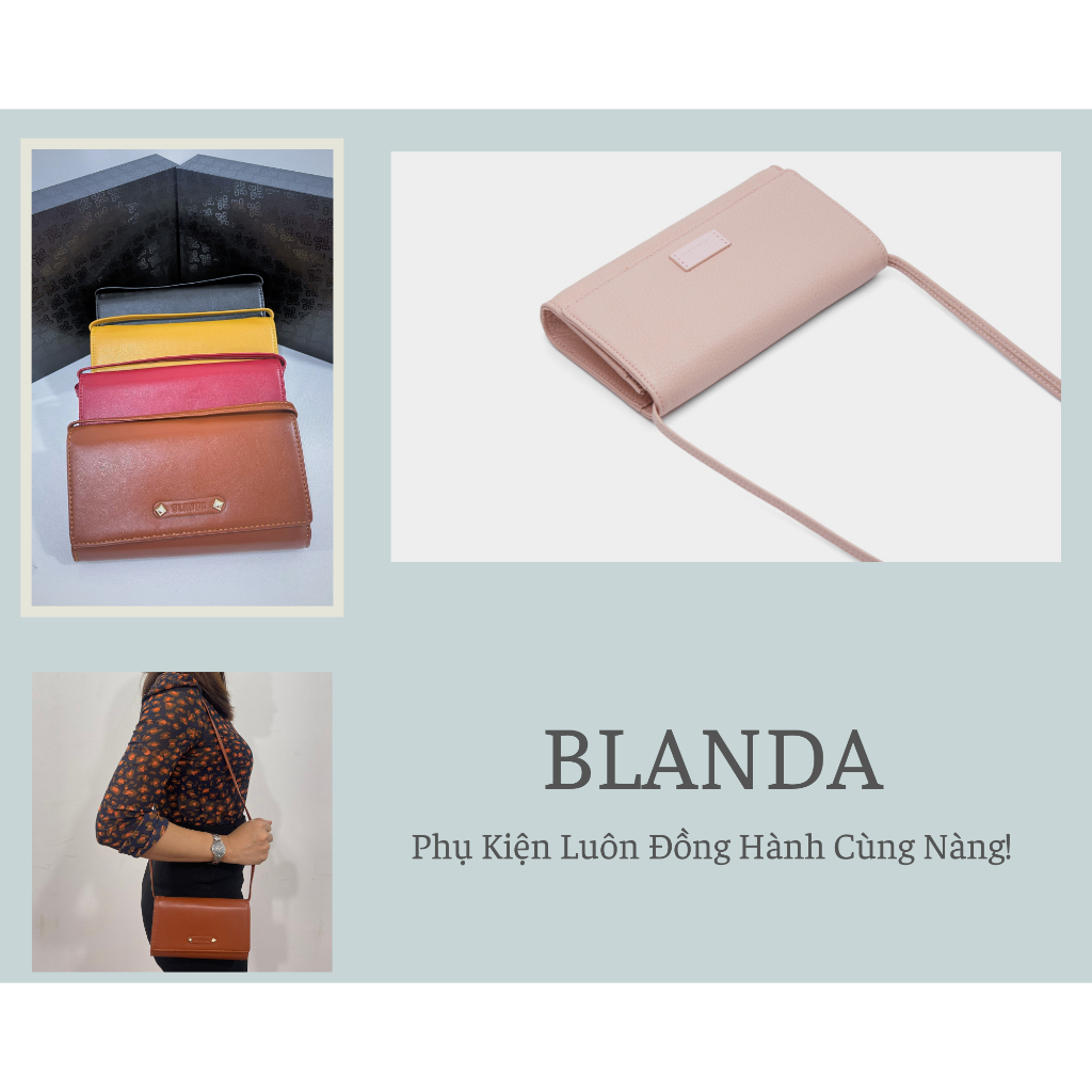 Ví Cầm tay có dây đeo chéo thời trang BLANDA 9VCPU01