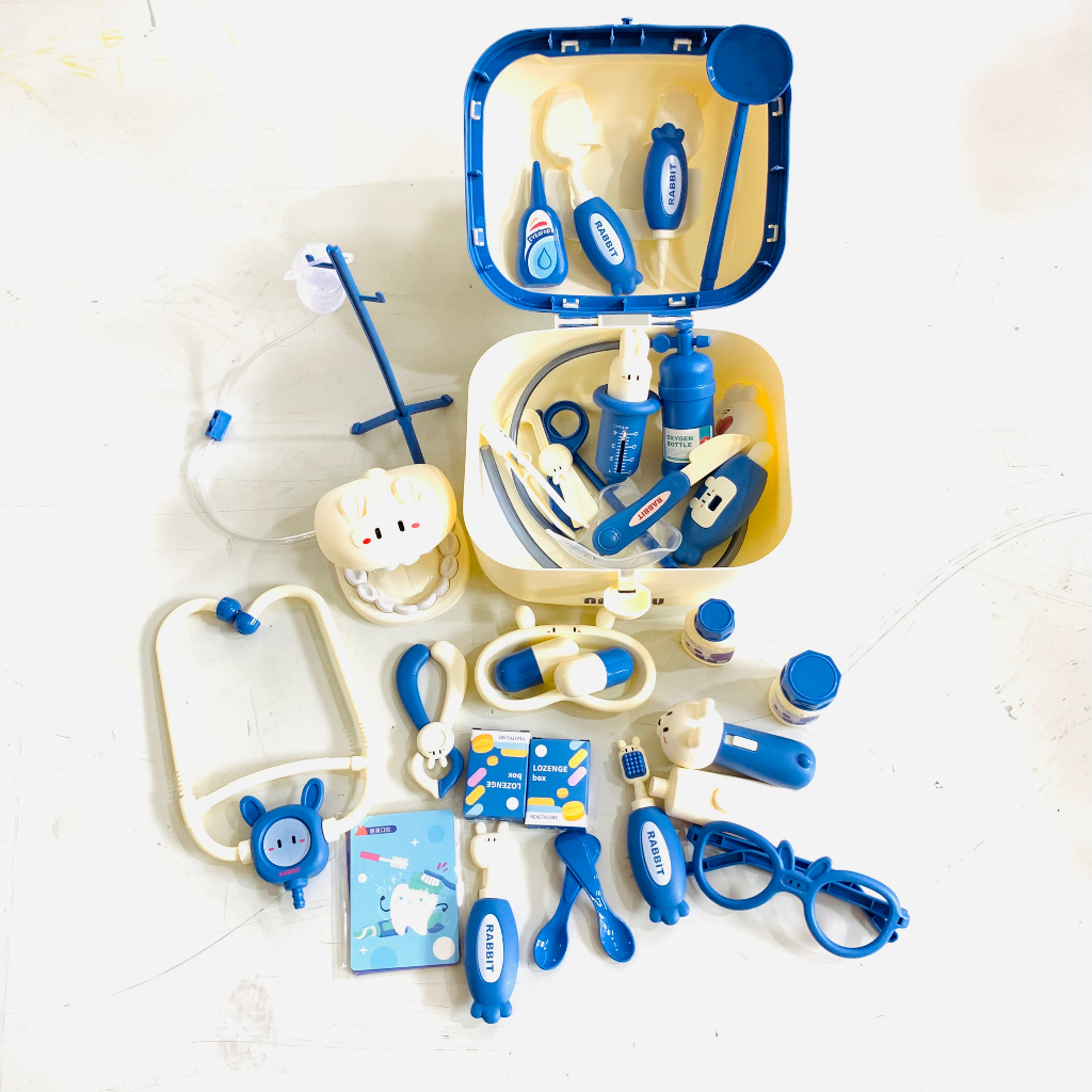 BỘ ĐỒ CHƠI BÁC SĨ THỎ LOẠI XỊN ĐẸP 36 CHI TIẾT CHO BÉ -dochoigo.vn