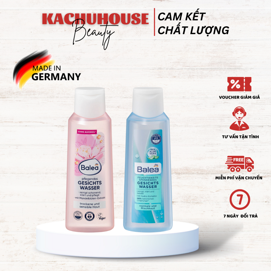 Nước hoa hồng Balea 200ML Nước hoa hồng cân bằng độ ẩm cho da và se khít lỗ chân lông hàng Đức chính hãng