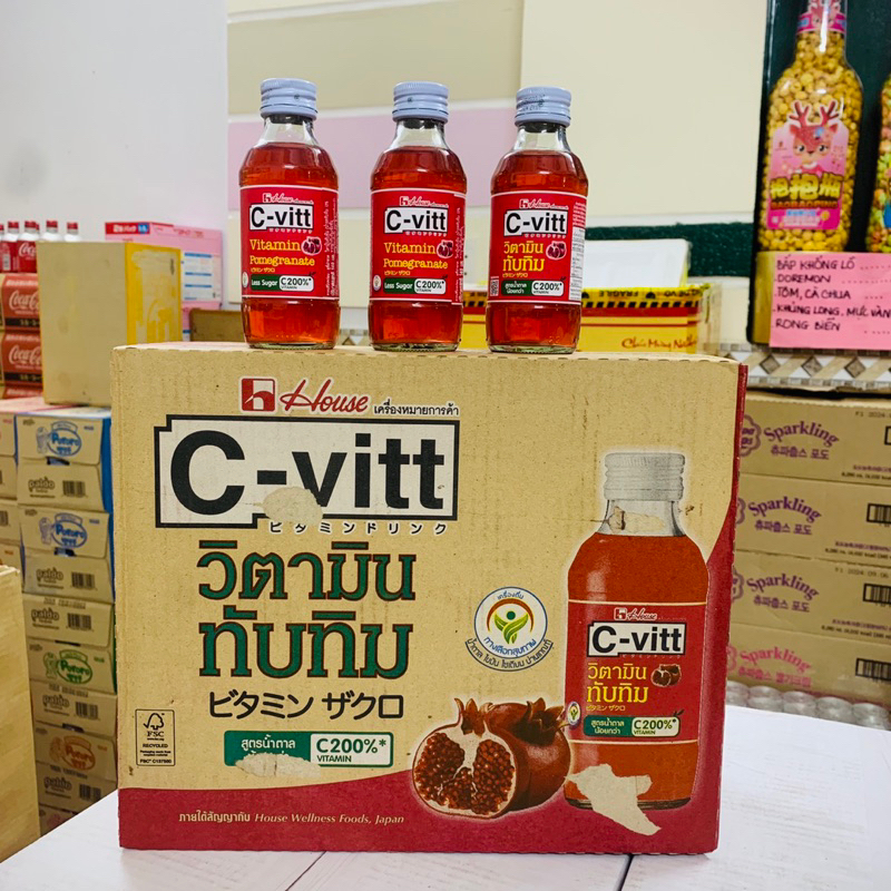 Nước vitamin C C-VITT - Bổ sung Vitamin C - Tăng đề kháng, giảm stress, sáng da tự nhiên - Chai 140ml