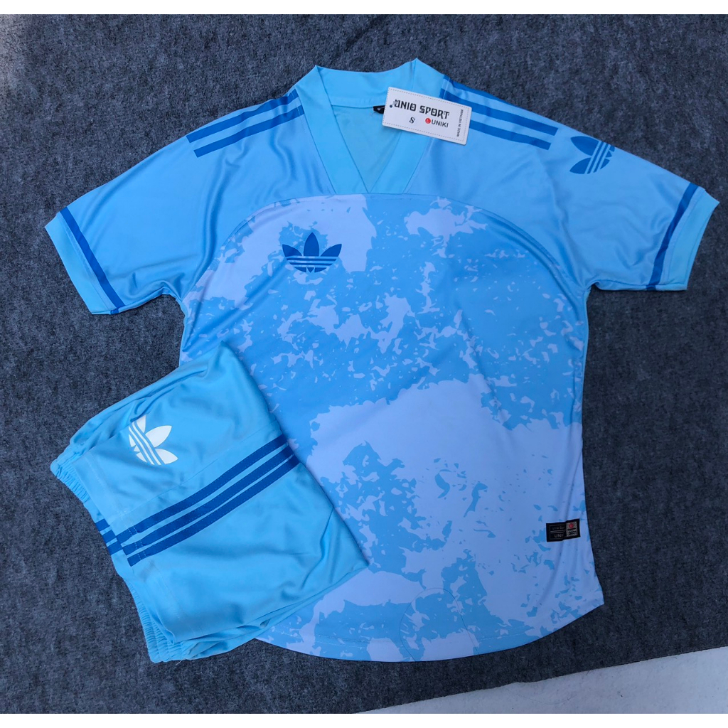 In tên số áo theo yêu cầu_quần áo bóng không logo xanh_hàng thu lạnh cao cấp loại 1