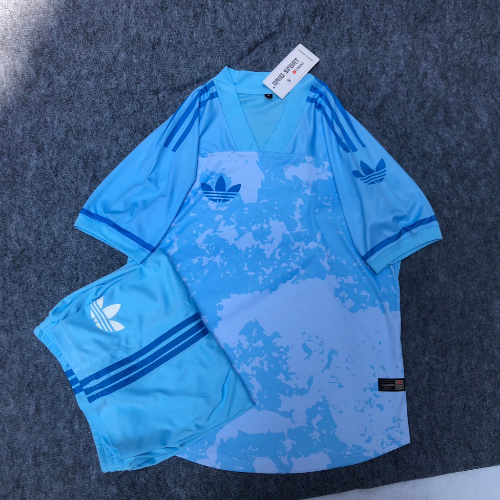 In tên số áo theo yêu cầu_quần áo bóng không logo xanh_hàng thu lạnh cao cấp loại 1