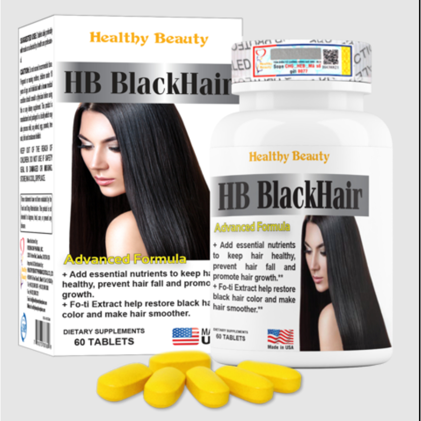 Viên Uống Giảm Gãy Rụng và Đen Tóc HB Black Hair Healthy Beauty