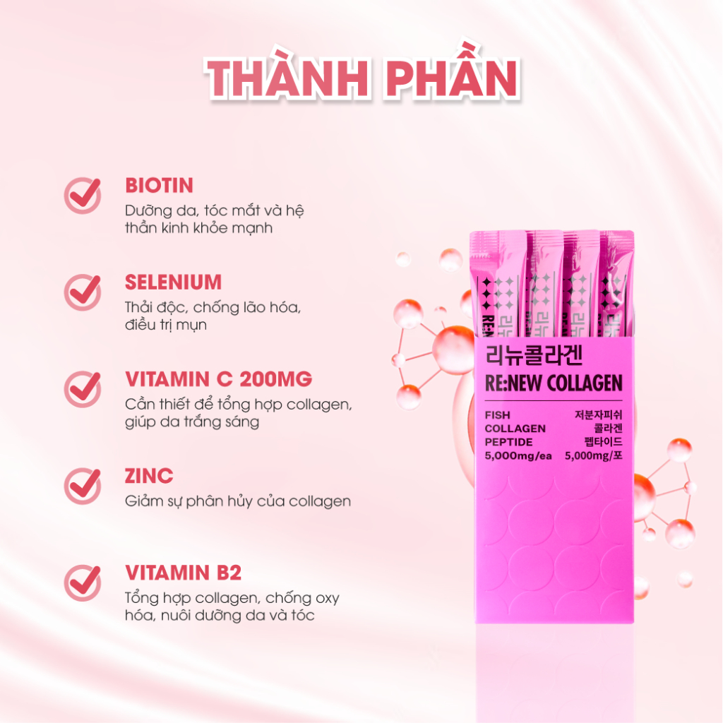 Collagen Peptide Cá Tái Tạo Trẻ Hóa Làn Da Renew Collagen WELLIT Hàm Lượng Cao 5000mg | BigBuy360 - bigbuy360.vn