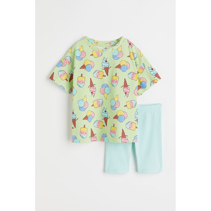 Bộ quần áo cộc tay 100% chính hãng HM cho bé