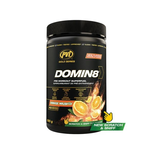 Bột PVL Domin8 Pre-workout Superfuel, 520 Gams  nhập khẩu Canada - Gymstore