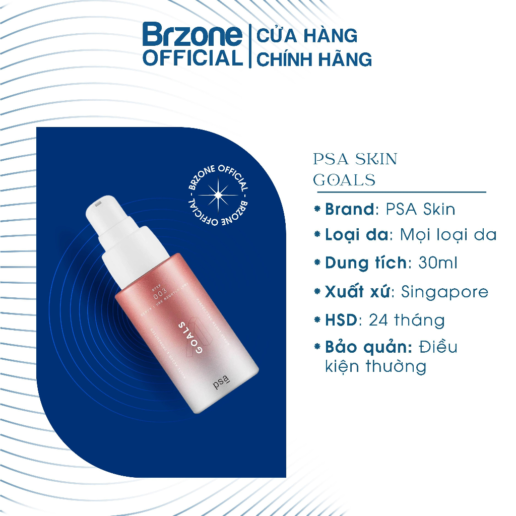 Serum PSA THE GOALS - SERUM PROBIOTICS Hỗ Trợ Mụn chứa Glycolic, Lactic, Pyruvic, BHA & PHA, Niacinamide-BRZONE OFFICIAL
