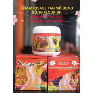 01 hộp kem tan mỡ bụng gừng ớt flourish 500ml thái lan