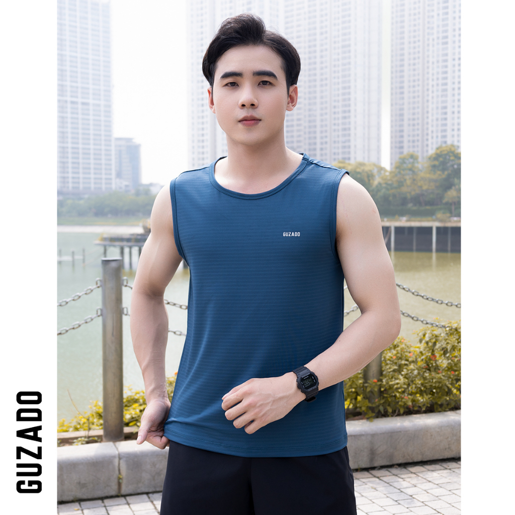 Áo ba lỗ nam Guzado tanktop thể thao khỏe khắn,rộng rãi thoáng mát,vận động thoải mái GTT01