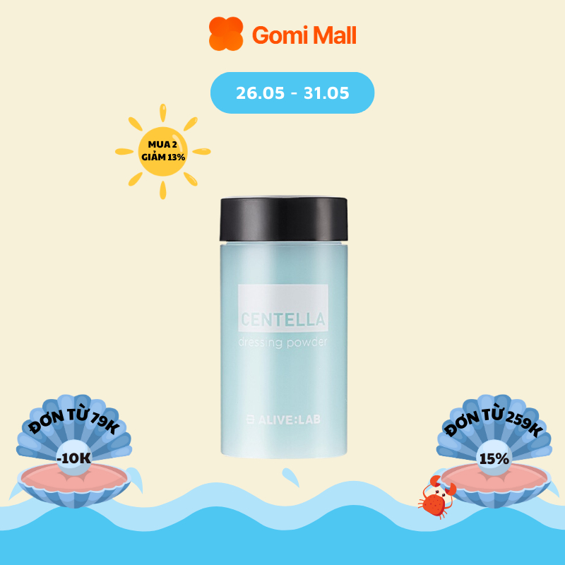 Bột Rau Má Nguyên Chất Alive:Lab Centella Dressing Powder Gomi Mall