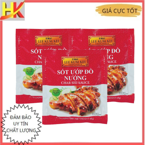 Túi Sốt Ướp Đồ Nướng Thịt Nướng LEE KUM KEE Gói 45G, Sốt Ướp Đồ Nướng Chuẩn Vị Chay Mặn Đều Dùng Được