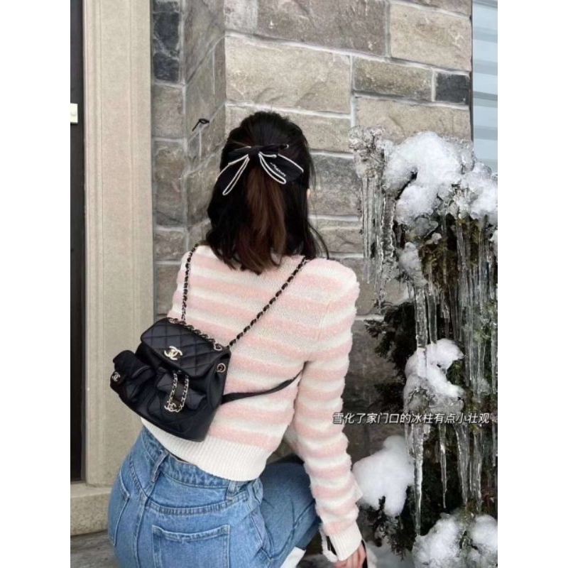 Balo nữ đẹp thời trang Chà neo sz20cm da thật siêu chuẩn 2 box vip