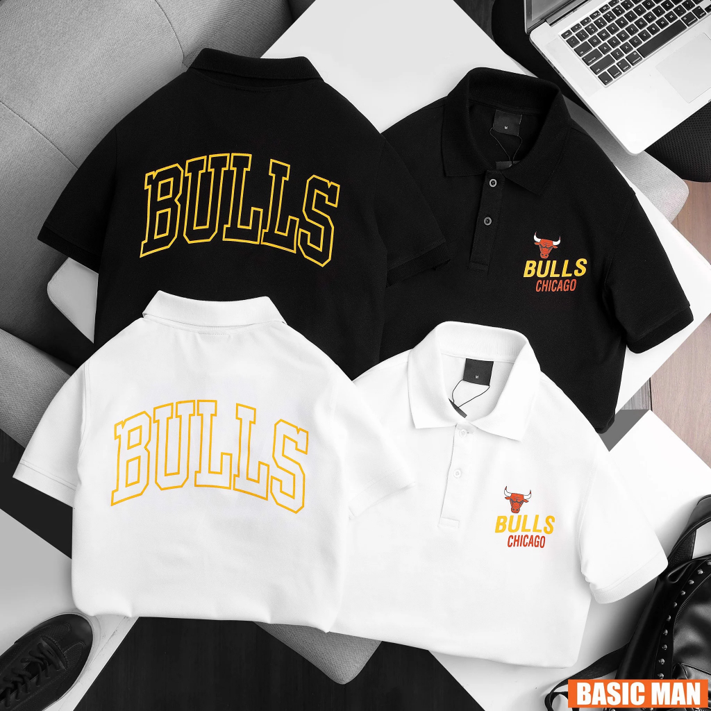 Áo Polo Cao Cấp Chicago Bull Xịn Đẹp - Hàng Hiệu Xuất Khẩu - Bo Tay Dệt Tỉ Mỉ - Thích Hợp Cho Cả Nam Và Nữ