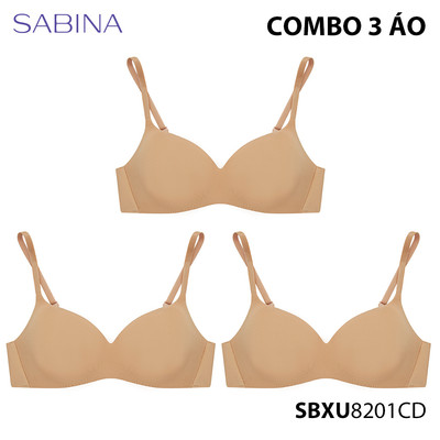 Combo 3 Áo Lót Không Gọng Không Viền May Mút Đệm Mỏng Màu Trơn Thời Trang Pretty Perfect By Sabina SBXU8201