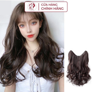 Tóc giả kẹp xoăn dải phím nối tóc nửa đầu