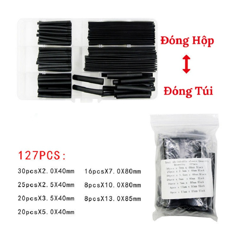 Ống Co Nhiệt, Ống Gen Co Nhiệt Cắt Sẵn Để Bọc Dây Điện, Mối Hàn 127pcs; 164pcs; 328pcs; 530pcs Nhiều Màu HOUSESHOP68