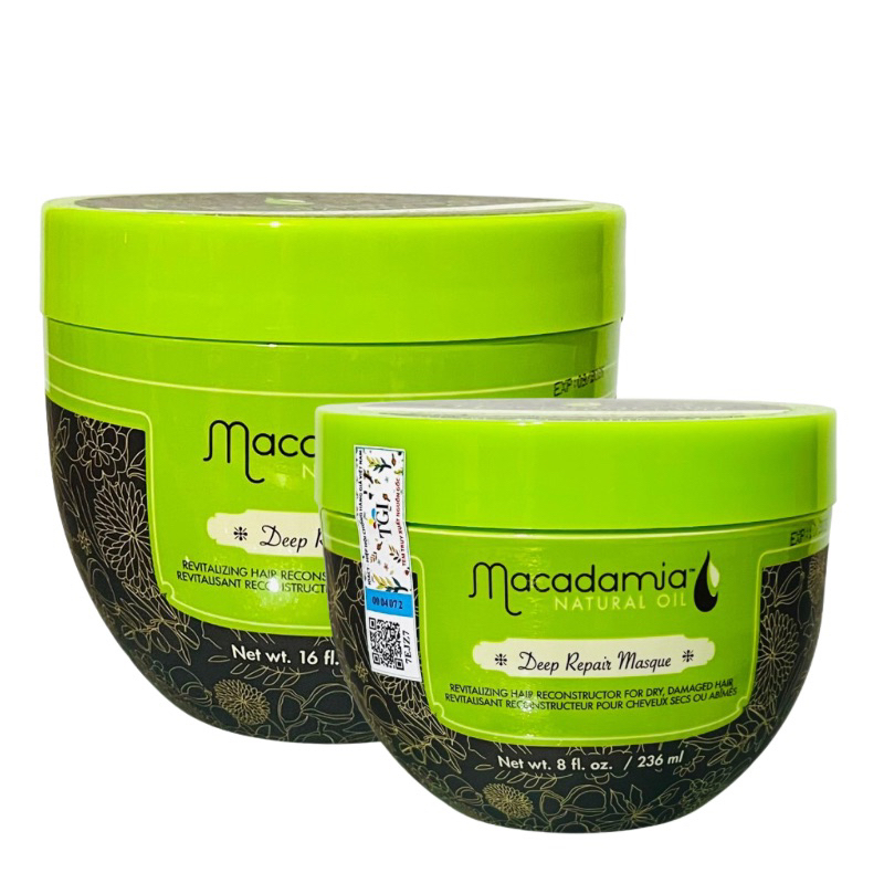 [+Tặng mũ trùm] Dầu hấp ủ phục hồi tóc cao cấp Mỹ Macadamia Deep Repair Masque siêu mềm mượt USA