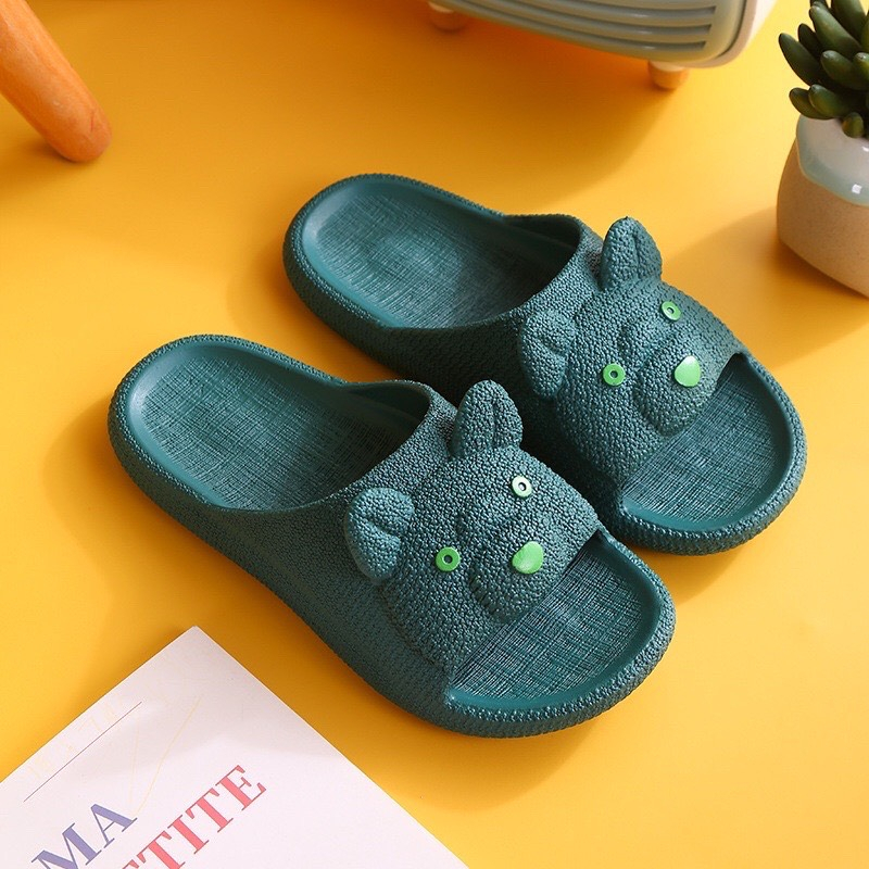 Dép Đi Trong Nhà, Văn phòng, Nhà Tắm Hình Gấu Nổi Nhựa Siêu Nhẹ, Chống Trơn Trượt