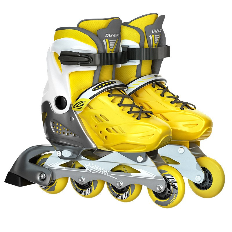 Giày Patin trẻ em người lớn NEW SPORT DIKASHI , Giày Patin chính hãng 2 LỚP BỌC NHỰA, 8 BÁNH CAO SU PHÁT SÁNG