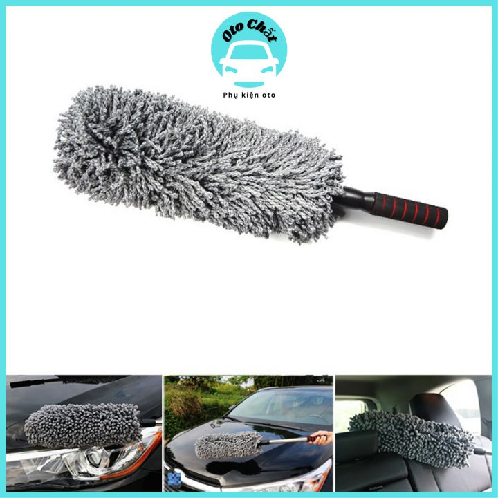 Chổi Tròn Lau Bụi Xe Ô Tô Điều Chỉnh Được Độ Dài Sợi Dầu Đa Năng By Chất