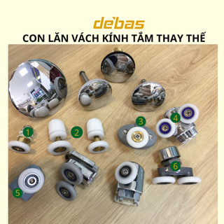 Con lăn vách kính tắm thay thế bánh xe bồn tắm cabin tắm cửa lùa các hãng Debas Nofer Picenza Govern Selta Amazon